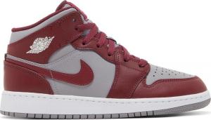 Кроссовки Air Jordan 1 Mid GS Cherrywood Red, красный