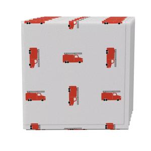 Набор салфеток из 4 шт., 100 % хлопок, 20x20 дюймов, узор «Пожарная машина»