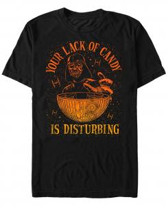 Звездные войны мужская футболка с коротким рукавом дарт вейдер отсутствие конфет тревожит Fifth Sun, черный