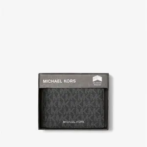 Кошелек Michael Kors Harrison Logo Billfold With Passcase, чёрный