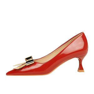 QITUMAUL Стройные каблуки на высоком каблуке женские красные, цвет Red[Heel Height 5.5cm]