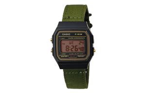 CASIO Мужские часы Retrofit Series с кварцевым механизмом и нейлоновым ремешком, черный циферблат