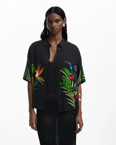 Гавайская женская рубашка Desigual, черный