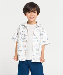 Рубашка в гавайском стиле с морским узором «Алоха»