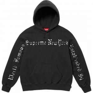 Худи с контрастными вырезами Supreme, черный