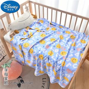 Disney Шелковое одеяло 70х90 см, хлопок и шелк, двойной слой, дизайн Smiley Face