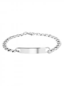 Adeliás Женский браслет - браслет из нержавеющей стали в виде цепочки, 18 см, серебристый