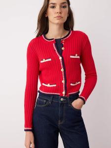 Вязаный кардиган Trendyol, Red