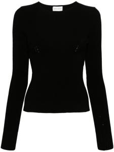 Magda Butrym футболка в рубчик, черный