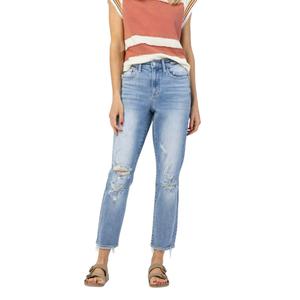 Узкие прямые джинсы с высокой посадкой в ​​средне-синем цвете Judy Blue