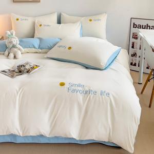Antarctic Комплект постельного белья из 7 предметов для кровати 1.5 м (пододеяльник, простыня на резинке, 2 наволочки, одеяло 3 кг, 2 подушки), цвет Your Smile - Cheese Blue