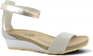 Женские сандалии NAOT Pixie на танкетке с пробковой стелькой и поддержкой свода стопы - регулируемый ремешок на щиколотке - комфорт и поддержка - легкие и идеальны для путешествий - узкая и средняя посадка, розовый/бежевый