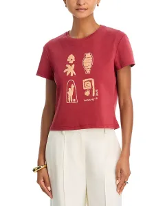 Футболка приталенного кроя из синели Alémais, красный