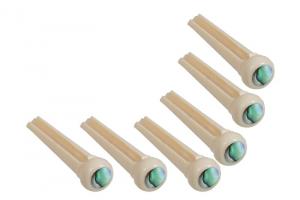 Кремовые пластиковые мостовые штифты, точка морского ушка 5 мм Allparts BP-2858-081