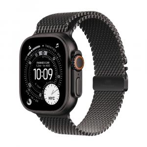 Умные часы Apple Watch Ultra 3, 49 мм, GPS+Cellular, Black Titanium Case/Black Titanium Milanese Loop Medium Band