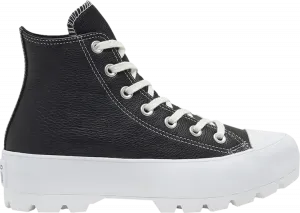 Кроссовки Converse Wmns Chuck Taylor All Star Lugged Leather High Black White, черный