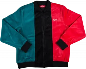 Толстовка Supreme Velour Zip Up Sweatshirt 'Black', черный