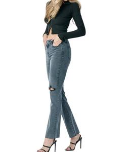 Джинсы Ryan Raw Hem Grinded Bootcut цвета древесного угля HIDDEN, цвет charcoal