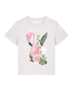 Рубашка Watapparel Flamingo mit Blumen, Light Grey/Mottled Grey