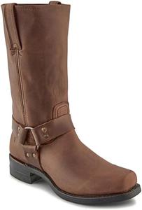 Мужские ботинки Frye Harness 12R с верхом из масляной кожи, протекторной подошвой с насечками и каблуком из многослойной кожи, а также фурнитурой из никеля и латуни - высота голенища 12 дюймов