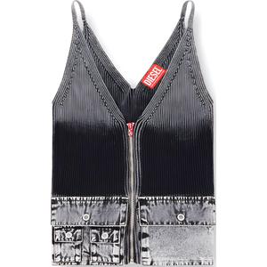 Футболка M Melly Top DIESEL, тёмно-серый