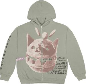Худи Cactus Jack by Travis Scott New Sight Zip Up Hoodie 'Sage', зеленый