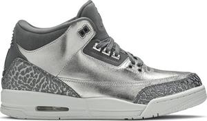 Кроссовки Air Jordan 3 Retro Premium HC GG Chrome, серебряный