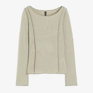 Лонгслив H&M Flatlock Seams, светло-зеленый