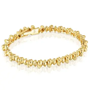 Браслет Tous Bold Bear Chain With Bear Motifs, позолоченное серебро