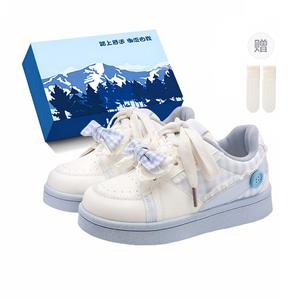 Fawn Miri Скользоустойчивые износостойкие низкие скейтерские туфли женские синие эксклюзивная коробка с носками, цвет Blue-Exclusive Shoe Box-Comes with Socks