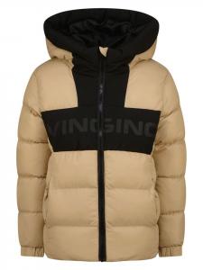 Vingino Стеганая куртка бежево-черного цвета