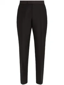 Брюки из шерсти и мохера Zegna, черный