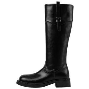 Wonderful couple Высокие сапоги на каблуке 4 см женские — черные, цвет Black