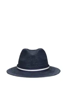 Шапка с текстурой вязания крючком в стиле аргентинского крючка Borsalino, синий