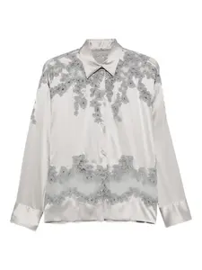 Рубашка с кружевом Ermanno Scervino, серый