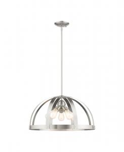 Подвесная люстра Stoneridge с 5 плафонами Livex, цвет silver-tone