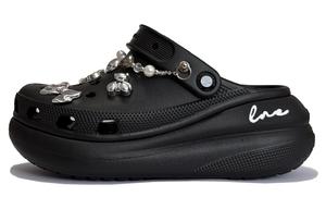 Классические краш-лунные почтовые туфли, темно-лесные, унисекс, черные Crocs, Black