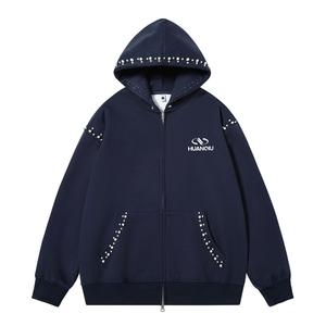 Толстовка Unisex Hooded Moderate Cardigan HUANQIU, темно-синий