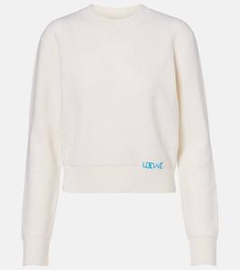 Шерстяной свитер с вышитым логотипом Loewe, Ecru