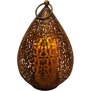 Садовый светильник с LEDnäve Remora, 1 шт., теплый белый античный, настольный и подвесной светильник, подходит для внутреннего и наружного использования, эффект пламени Näve, золотой