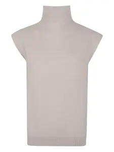 Жилет с воротником-стойкой Antonelli, светло-бежевый