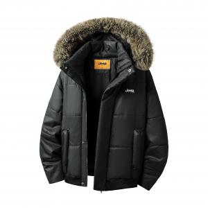 Пуховик Unisex Stand Collar Thickened Parka Jeep, черный
