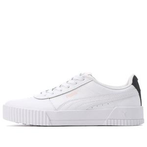 Кроссовки carina leather 'white black rosewater' Puma, белый