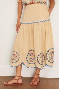 Юбка Melinda с вышивкой в цвете экрю SEA, Ecru