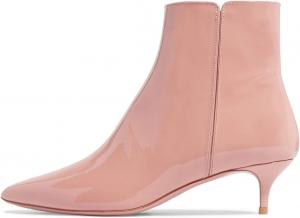 Женские ботильоны YDN с низким каблуком-кистенок, заостренным носком и молнией, размеры 4-16 США, Pink