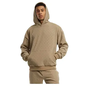 Худи Urban Classics Jacquard Velvet Oversized, бежевый