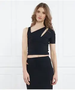 Вязаная блузка Slim fit Patrizia Pepe, черный