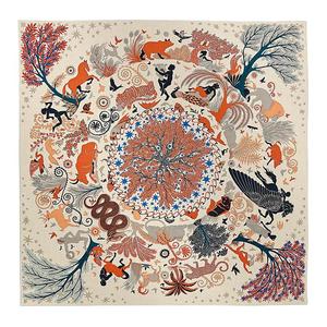 Кашемировая, Шелковая Шаль Mulberry Женская Многоцветная HERMES