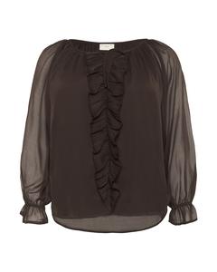 Блуза KAFFE CURVE Milanna, шоколадный