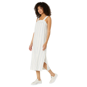 Платье Madewell, Linen-Cotton Princess-Seamed Midi Dress in Stripe